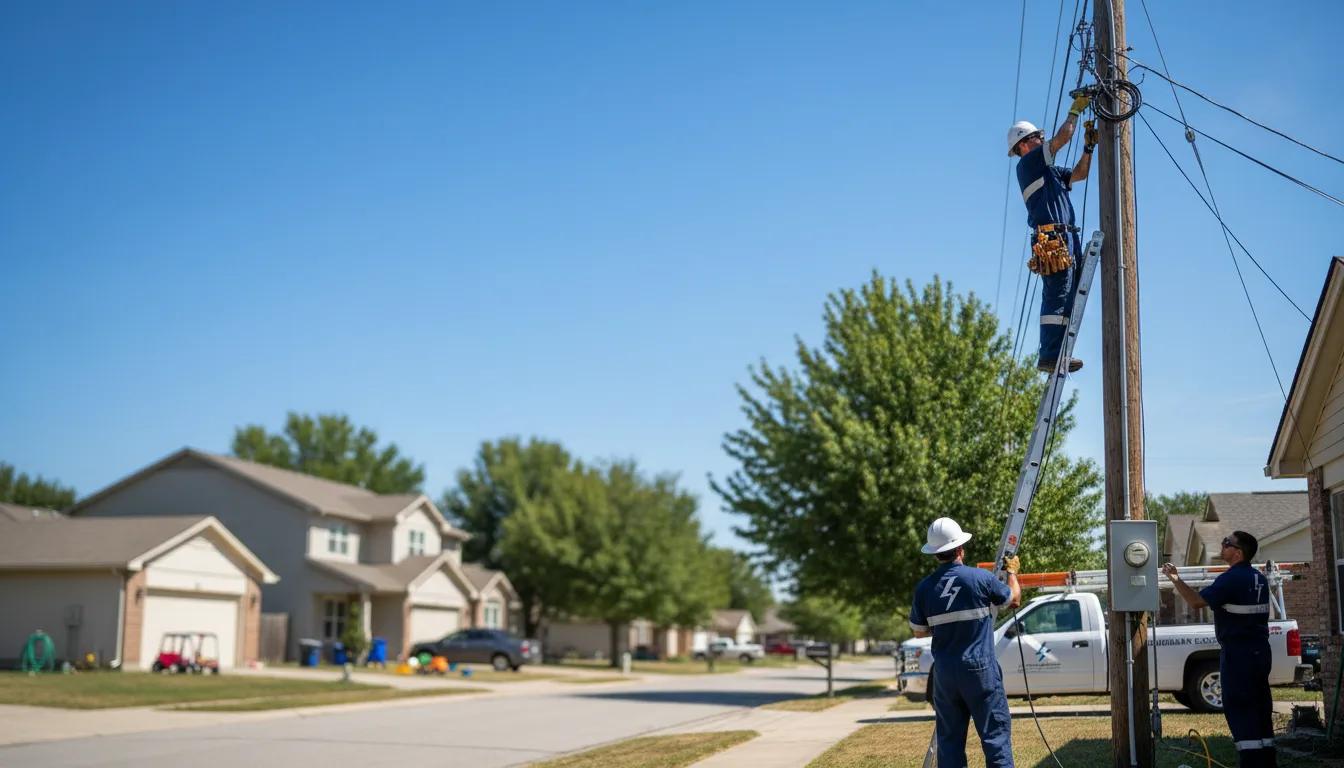 Residential electrician providing installation services in Lincolnville, KS